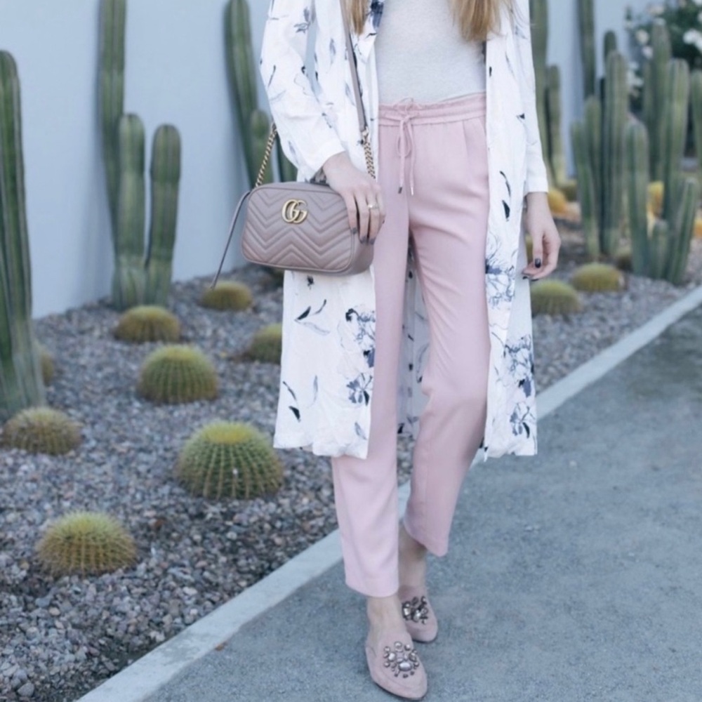 NWT ZARA Soft Pink Pants with Pockets Size S